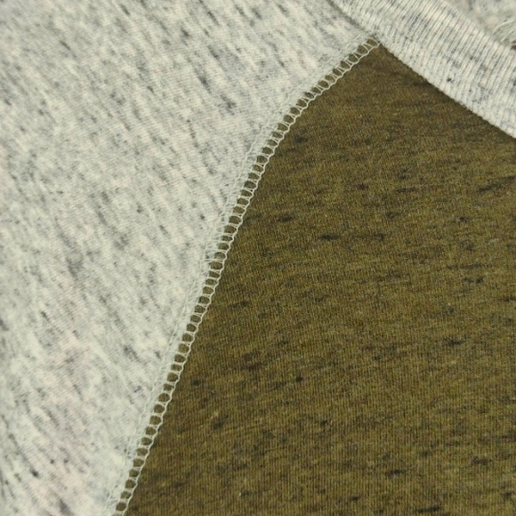 Mutual Weave Dark Sage Green Gray-Long-Sleeve Baseball Tee Jersey Shirt XL - Picture 6 of 12